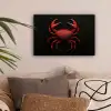 Krab - Rood - Vissen - Schaaldieren canvas 2cm klein -sfeer1