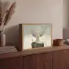 Pluis - Vrouw - Beige Light Box met batterij (Wandlamp) middel -sfeer2