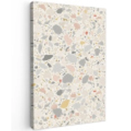 Patronen - Licht - Terrazzo - Decoratie Tuinposter op houten frame 2 cm dik middel -3d