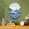 Schots - Kasteel - Blauw - Aquarel Wandcirkel Ovaal Forex klein -sfeer2