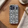 Modern - Lijnen - Zwart Telefoonhoesje iPhone 17 Pro klein 878 -sfeer1