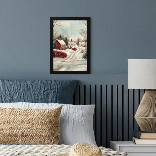 Kerstsfeer - Landelijk - Rood fotolijst zwart zonder passe partout klein -sfeer3