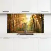 Bos - Herfst - Zon - Landschap - Natuur - Bomen - Bladeren keuken achterwand 2 middel -3d