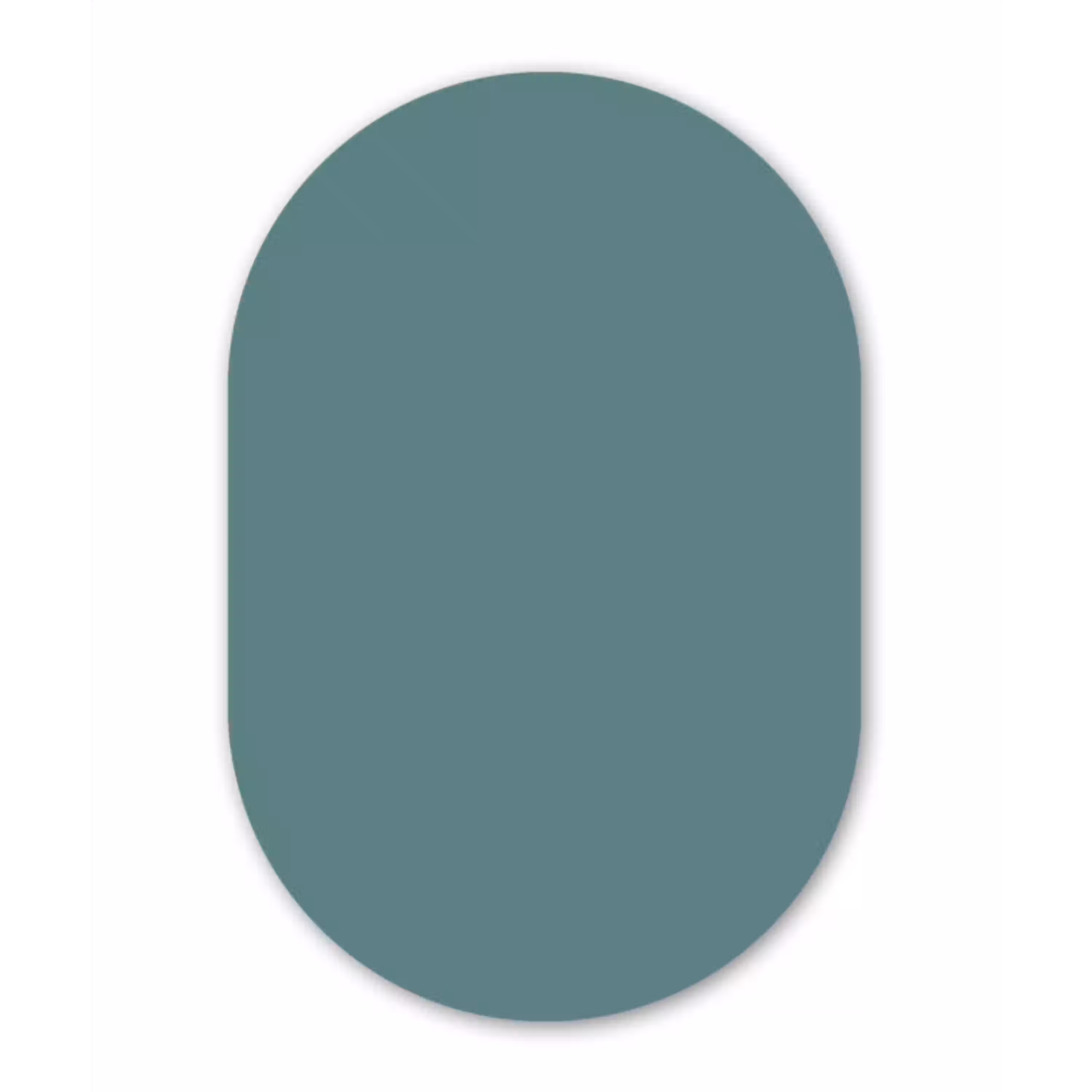 Serene - Teal - Blauw Wandcirkel Ovaal Aluminium middel 839 -3d