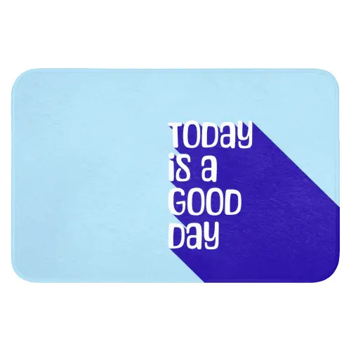 Today is a good day - Blauw - Schaduw Badmat klein -3d