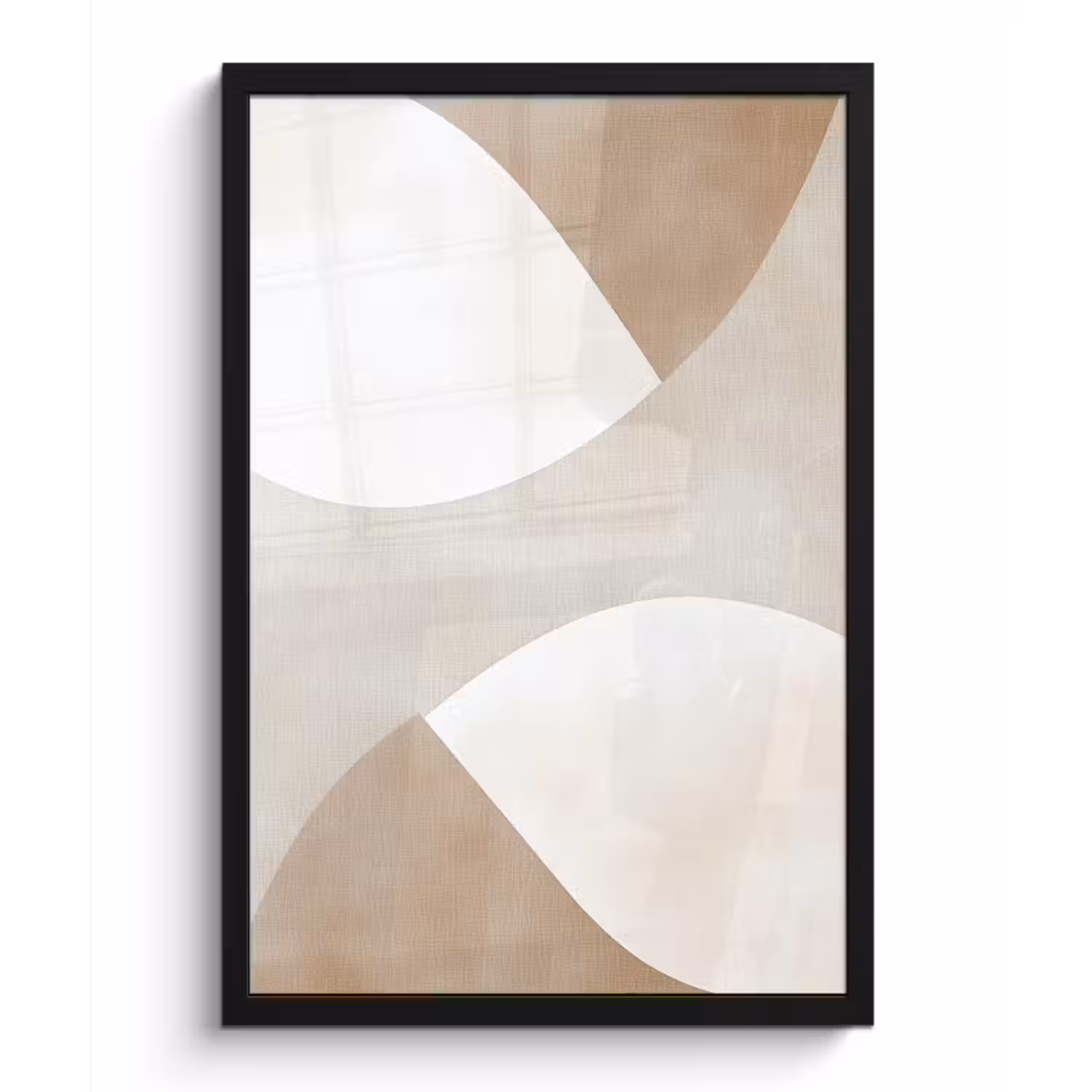 Poster met lijst - Bruin - Japandi - Abstract