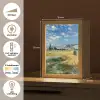 Landschap - Strobalen - Bergen - Wolken Light Box met kabel (Tafellamp) klein -USP_NL