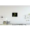Parkiet - Tak - Bladeren - Geel textielposter latten blank klein -kinderkamer