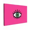 Minimalistisch - Oog - Roze canvas 2cm klein -z3d