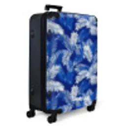 Palmblad - Patroon - Blauw NBS - Large koffer - Volwassenen Unisex groot -product1