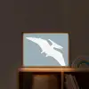 Dino - Pteranodon - Dinosaurus - Blauw Light Box met batterij (Wandlamp kind) middel -sfeer1_kind