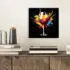 Wijn - Glas - Graffiti - Borrel - Rood - Verf aluminium wit klein -sfeer1