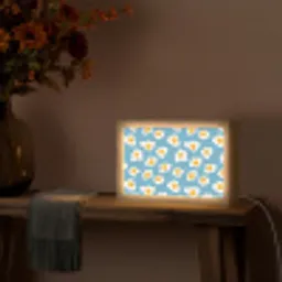 Eieren - Dooiers - Blauw Light Box met kabel (Tafellamp) klein 924 -sfeer4