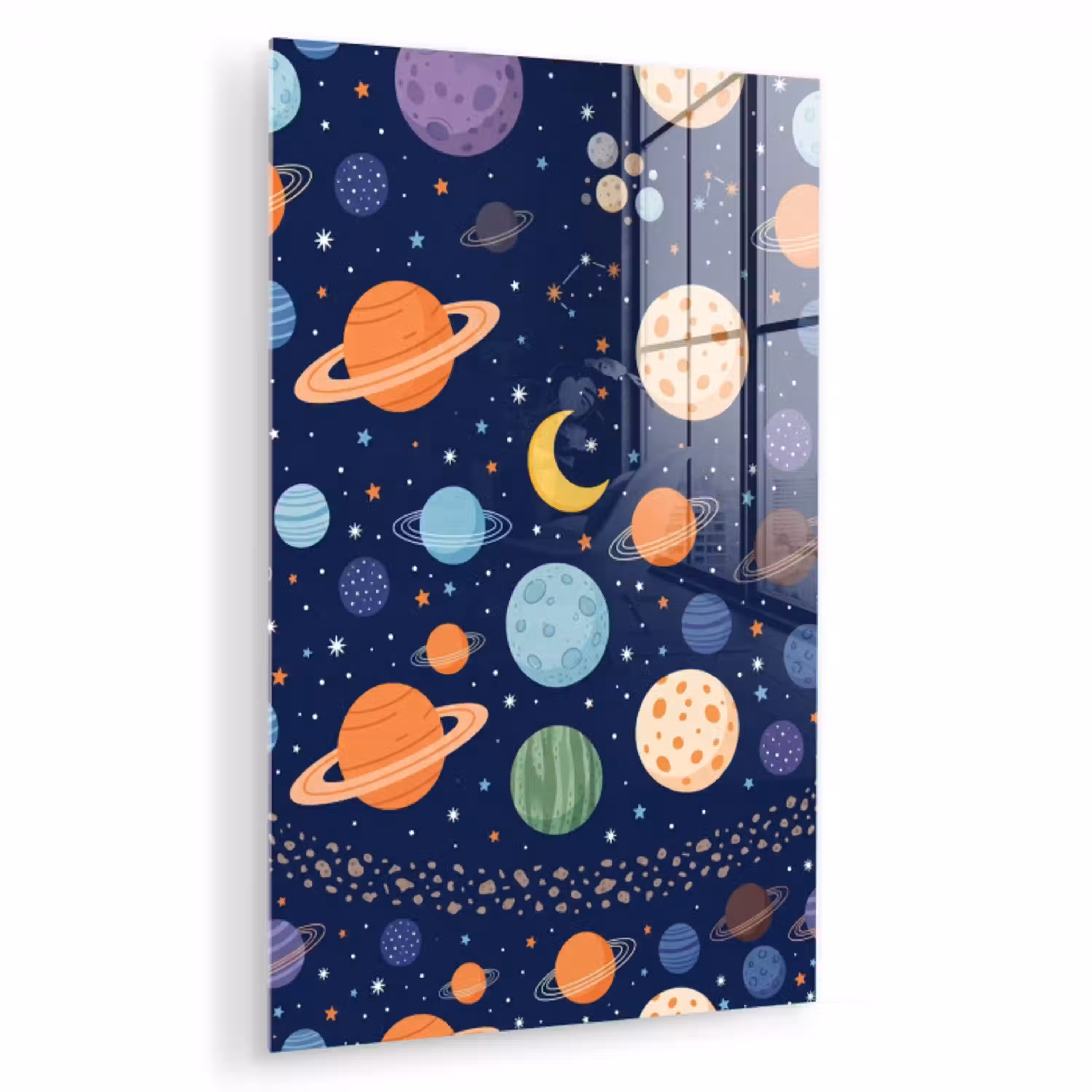 Ruimte - Planeten - Kleurrijk plexiglas 5mm klein -zzzproduct_nieuw