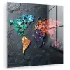 Wereldkaart - Edelstenen - Regenboog - Ruw plexiglas 5mm klein -zzzproduct_nieuw