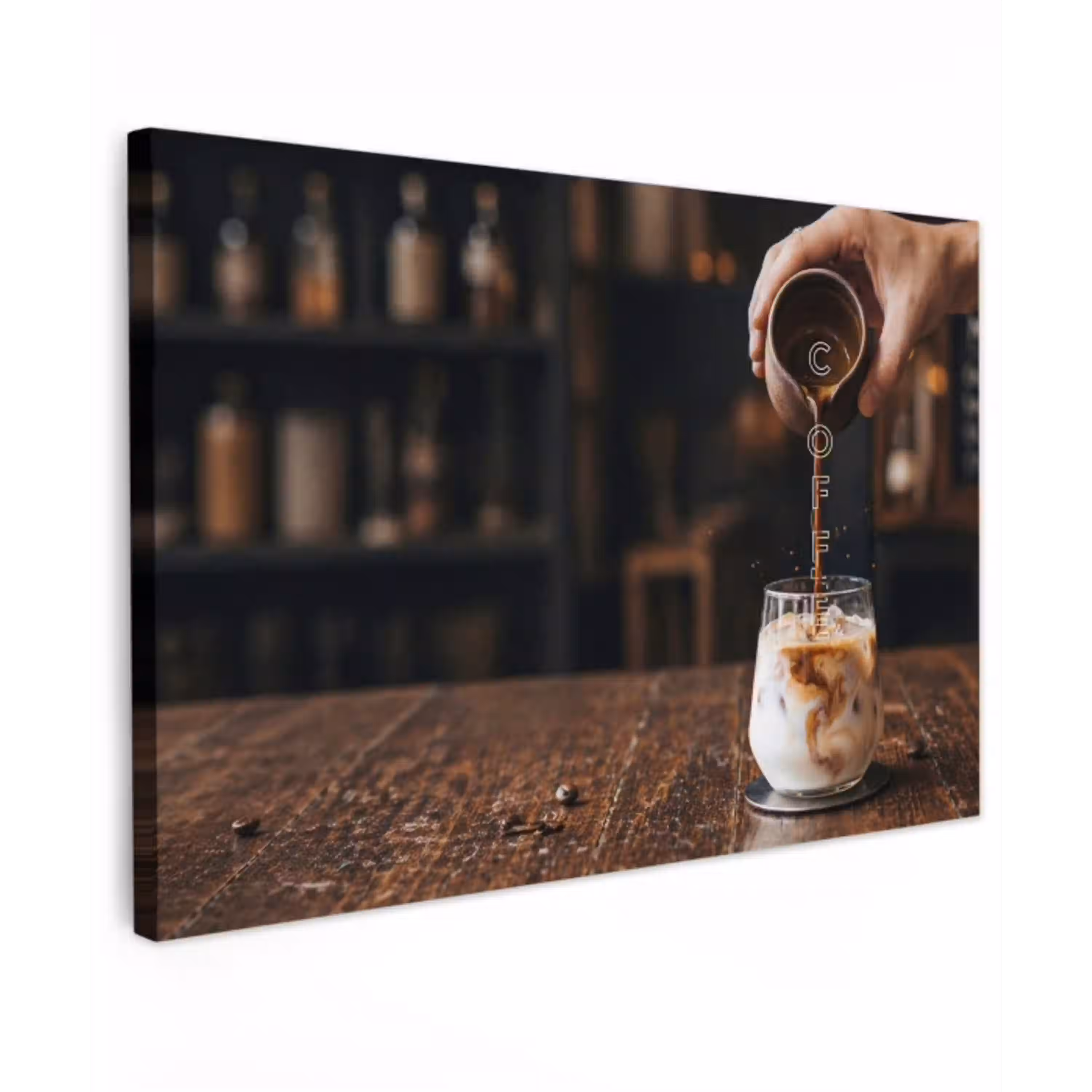 Espresso - Melk - Café canvas 2cm klein -z3d