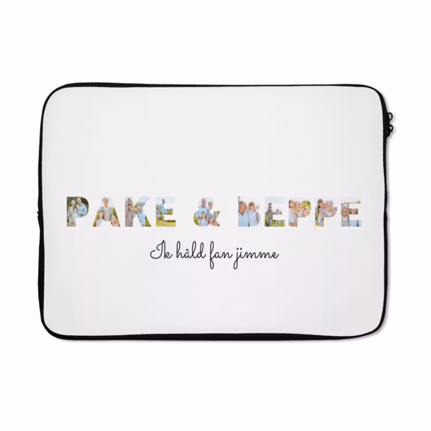 Gepersonaliseerde laptophoes - Pake & Beppe - Lettercollage