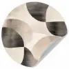 Grillige vormen - Subtiele overgangen - Dynamisch Wandcirkel behangsticker klein -3d