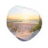 Strand - Zon - Duin - Gras - Zand - Horizon Wandcirkel Organisch Forex 3mm klein -3d