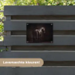 Krachtig - Paard - Donker tuinposter los doek klein -sfeer3