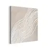 Golvende lijnen - Vloeiend - Zandkleurig aluminium wit klein -3d