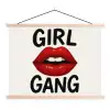 Lip - Girl - Rood - Letters textielposter latten blank klein -3d