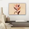 Minimalistisch - Bloem - Bladeren - Beige canvas 2cm klein -sfeer6