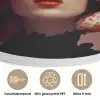 Vrouw - Donuts - Kleurrijk Akoestische PET Vilt - Rond klein -closeup_NL