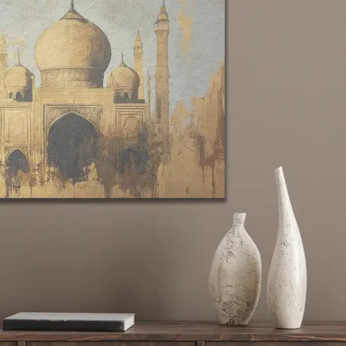 Moskee - Goud - Arabisch - Ramadan - Islamitische PET vilt klein -sfeer6_closeup