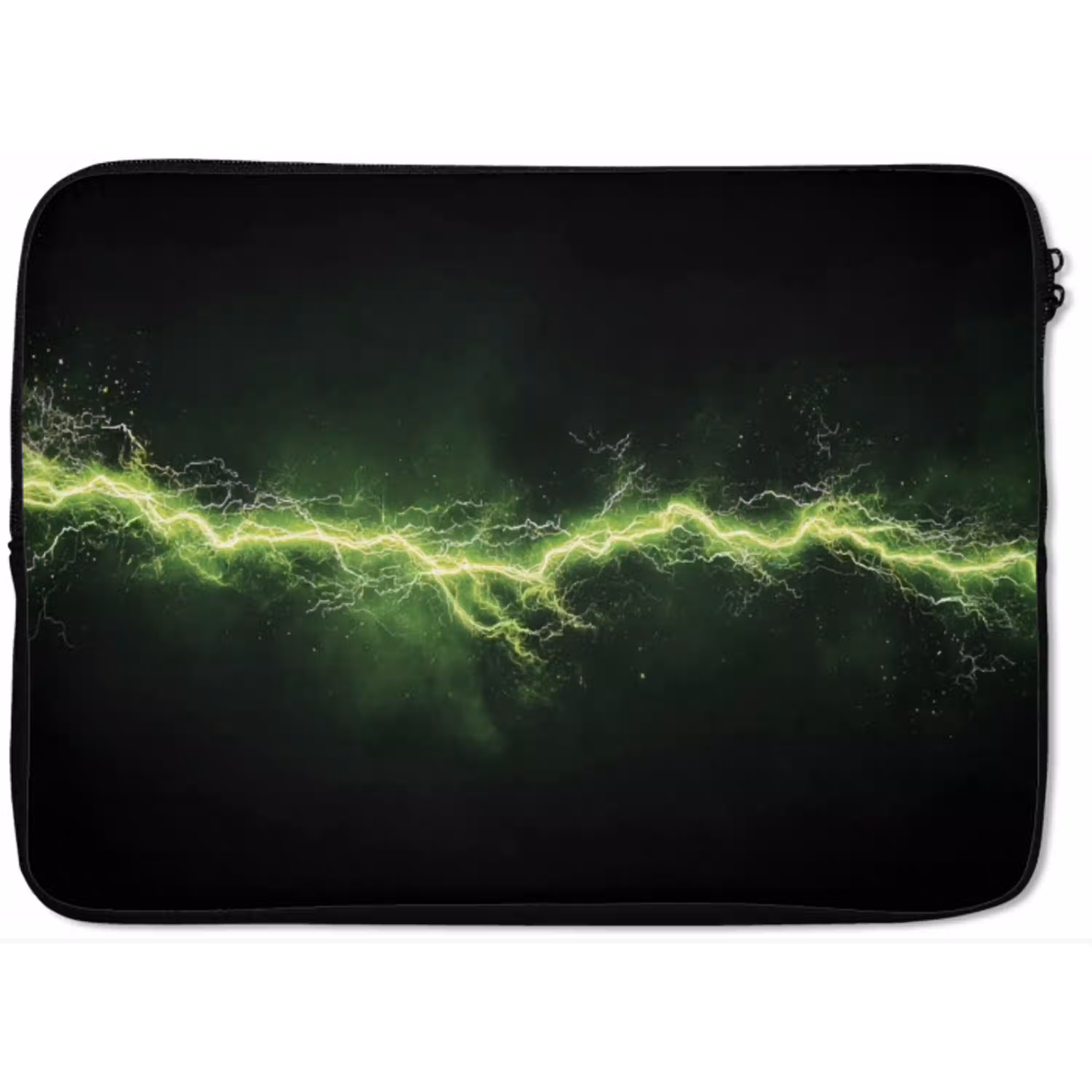 Gaming - Elektriciteit - Lijn - Vonken - Groen laptophoes neopreen klein -zkaufland3dotto