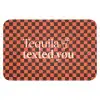 Tequila texted you - Glas - Vierkanten - Oranje Badmat klein -3d