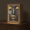 Vrouw - Goud - Natuur - Portret - Modern Light Box met kabel (Tafellamp) klein -z3d_website