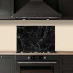 Marmer look - Luxe - Zwart keuken achterwand spatscherm klein -sfeer1