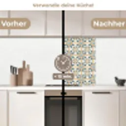 Patroon - Klassiek - Kleurrijk keuken achterwand 2 middel 865 -voor-na2_DE