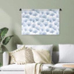 Waaier - Modern - Blauw Wandkleed katoen klein 269 -sfeer7