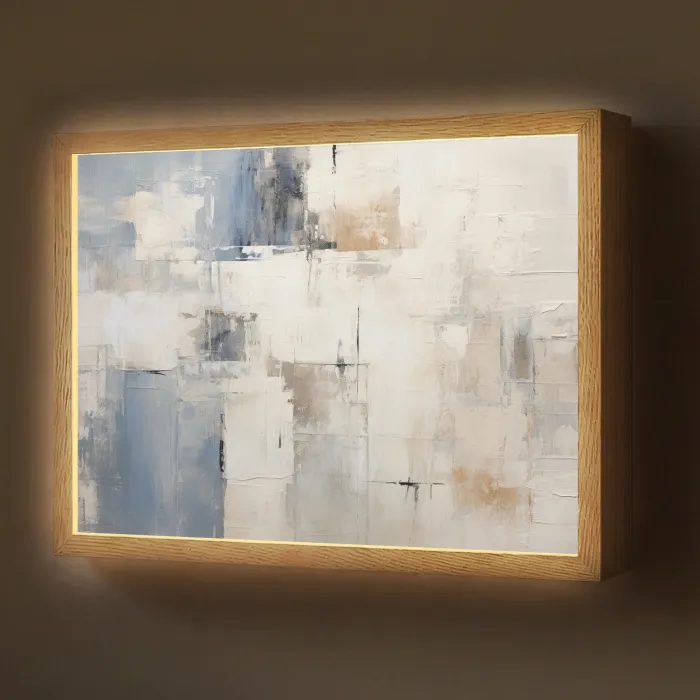 Aquarel - Abstract - Kunst Light Box met batterij (Wandlamp) middel -z3d_website