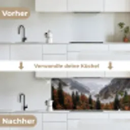 Bergen - Vallei - Mist - Herfst - Natuur keuken achterwand 2 middel -voor-na_DE