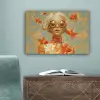 Goudvissen - Oranje - Vrouw - Blond canvas 2cm klein -sfeer4