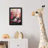 Klaprozen - Roze - Bloemen - Botanisch - Kunst fotolijst zwart zonder passe partout klein -usfeer4_kinderkamer