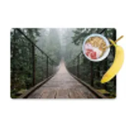 Brug - Bos - Mist - Natuur Placemat vinyl groot -zzzproduct_Kitchenyeah-website