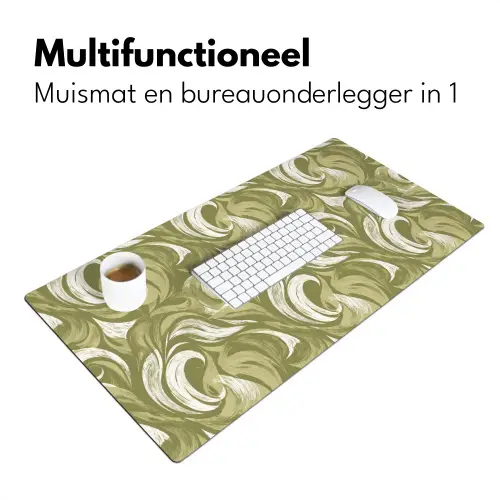 Abstract - Textuur - Groen Muismat XXL klein 681 -sfeer4