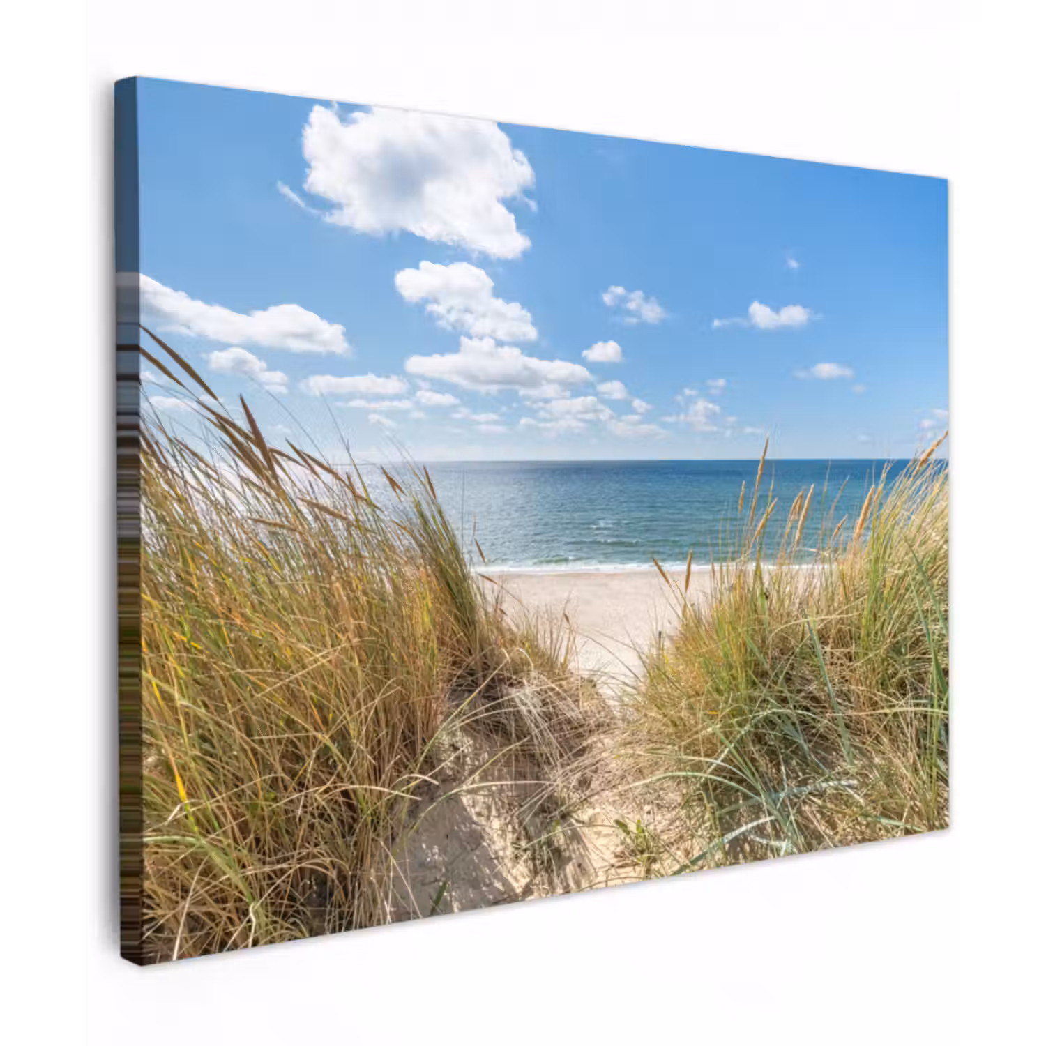 Leinwandbild - Düne - Gras - Meer - Strand