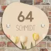 Gekleurde tulpen beige achtergrond - Modern Naambord Organisch middel -sfeer10