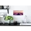 Lavendelveld - Zonsondergang - Paars - Bloemen Muursticker klein -keuken