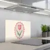 Tulp - Lijst - Ovaal - Illustratie keuken achterwand spatscherm klein -3d_schuin