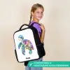 zeeschildpad vol kleuren Rugzak - Zwart middel -sfeer6_NL