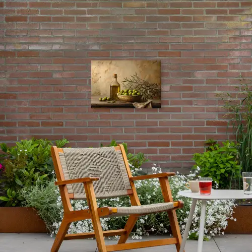 Olijven - Stilleven - Vintage Tuinposter op houten frame 2 cm dik klein -sfeer3