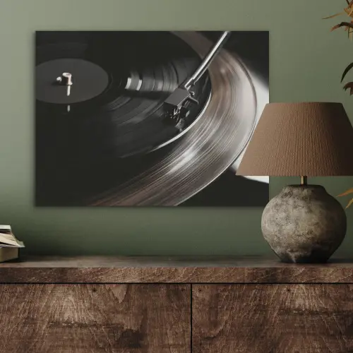 Close-up - Vinylplaat - Platenspeler - Zwart PET vilt klein -sfeer2