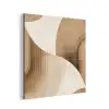 Retro - Geometrische lagen - Aardetinten aluminium wit klein -3d