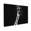 Champagne - Zwart - Spetters - Popping canvas 2cm klein -z3d